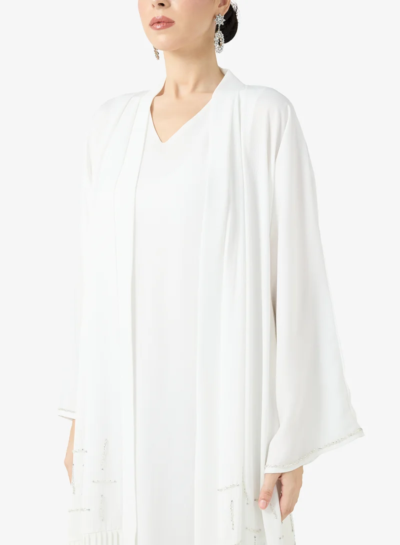 hayas closet  Abaya with pleat details for Women | Best Price UAE